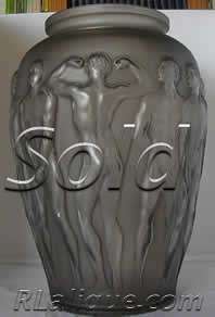 R Lalique Vase Palestre