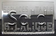 R Lalique Glass Sign Services de Table de R. Lalique