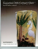 Decorative Arts - Art Nouveau - Art Deco Auction Catalogue - Book - Magazine For Sale: Important 20th Century Glass, The Hal Meltzer Collection, Sotheby's, Chicago, May 16, 1998: A Post War Auction Catalog - Book - Magazine Decorative Arts - Art Nouveau - Art Deco Auction Catalogue - Book - Magazine For Sale: Important 20th Century Glass, The Hal Meltzer Collection, Sotheby's, Chicago, May 16, 1998: A Post War Auction Catalog - Book - Magazine