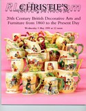 Decorative Arts - Art Nouveau - Art Deco Auction Catalogue - Book - Magazine For Sale: Christie's South Kensington 20th Century British Decorative Arts and Furniture from 1860 to the Present Day Wednesday 5 May 1999 at 12 noon: A Post War Auction Catalog - Book - Magazine Decorative Arts - Art Nouveau - Art Deco Auction Catalogue - Book - Magazine For Sale: Christie's South Kensington 20th Century British Decorative Arts and Furniture from 1860 to the Present Day Wednesday 5 May 1999 at 12 noon: A Post War Auction Catalog - Book - Magazine