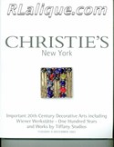 Decorative Arts - Art Nouveau - Art Deco Auction Catalogue - Book - Magazine For Sale: Christie's New York Important 20th Century Decorative Arts including Wiener Werkstatte - One Hundred Years and Works by Tiffany Studios Thursday 9 December 2003: A Post War Auction Catalog - Book - Magazine Decorative Arts - Art Nouveau - Art Deco Auction Catalogue - Book - Magazine For Sale: Christie's New York Important 20th Century Decorative Arts including Wiener Werkstatte - One Hundred Years and Works by Tiffany Studios Thursday 9 December 2003: A Post War Auction Catalog - Book - Magazine