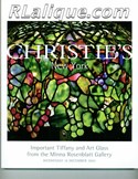 Decorative Arts - Art Nouveau - Art Deco Auction Catalogue - Book - Magazine For Sale: Christie's New York Important Tiffany and Art Glass from the Minna Rosenblatt Gallery Wednesday 10 December 2003: A Post War Auction Catalog - Book - Magazine Decorative Arts - Art Nouveau - Art Deco Auction Catalogue - Book - Magazine For Sale: Christie's New York Important Tiffany and Art Glass from the Minna Rosenblatt Gallery Wednesday 10 December 2003: A Post War Auction Catalog - Book - Magazine