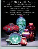 Decorative Arts - Art Nouveau - Art Deco Auction Catalogue - Book - Magazine For Sale: Christie's South Kensington British and Continental Furniture from 1860 to the Present Day Wednesday 28 October 1998 at 2.00 p.m. 20th Century British Decorative Arts Thursday 29 October 1998 at 10.30 a.m.: A Post War Auction Catalog - Book - Magazine Decorative Arts - Art Nouveau - Art Deco Auction Catalogue - Book - Magazine For Sale: Christie's South Kensington British and Continental Furniture from 1860 to the Present Day Wednesday 28 October 1998 at 2.00 p.m. 20th Century British Decorative Arts Thursday 29 October 1998 at 10.30 a.m.: A Post War Auction Catalog - Book - Magazine