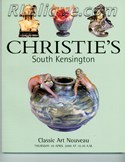 Decorative Arts - Art Nouveau - Art Deco Auction Catalogue - Book - Magazine For Sale: Christie's South Kensington Classic Art Nouveau Thursday 20 April 2000 at 10.30 A.M.: A Post War Auction Catalog - Book - Magazine Decorative Arts - Art Nouveau - Art Deco Auction Catalogue - Book - Magazine For Sale: Christie's South Kensington Classic Art Nouveau Thursday 20 April 2000 at 10.30 A.M.: A Post War Auction Catalog - Book - Magazine
