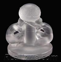 R Lalique Deux Figurines Menu Holder