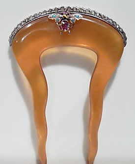 Rene Lalique Fake Jewelry Hair Comb Rene Lalique Fake Jewelry Hair Comb