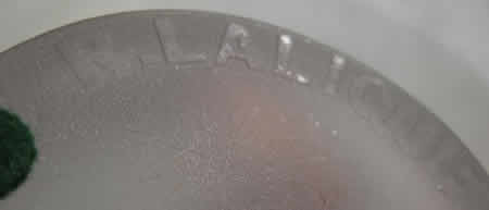 Fake Lalique Signature on Coq Nain From Dounial Renaissance Antiques Iowa Fake Lalique Signature on Coq Nain From Dounial Renaissance Antiques Iowa