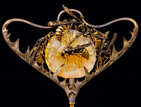 Wasps Stickpin By Rene Lalique Circa 1898-1899 Wasps Stickpin By Rene Lalique Circa 1898-1899