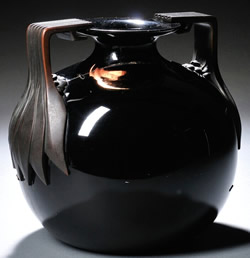 Rene Lalique Senlis Vase That Has Been Cracked And Stapled