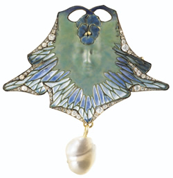 Rene Lalique Female Face Brooch