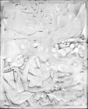 Rene Lalique Merles Et Raisins Panel Featuring Blackbirds And Grapes